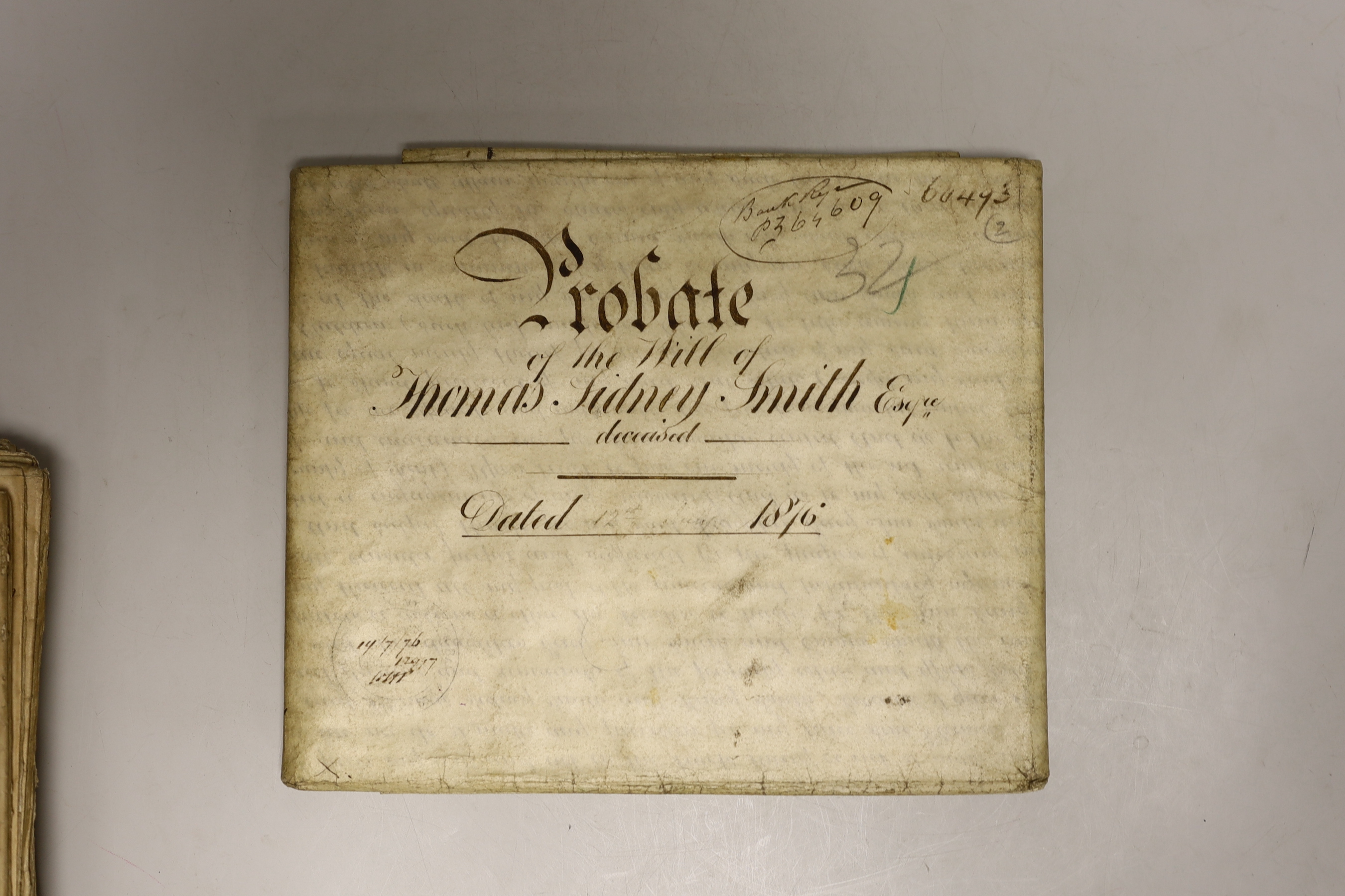 A group of Deeds, Wills, etc, 18th/19th century